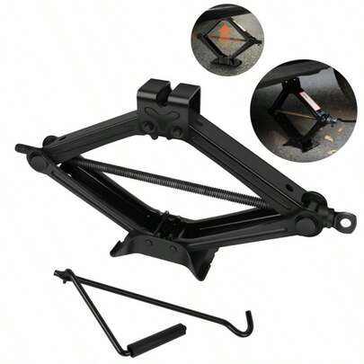 2t Kit De Gato Hidraulico Portátil Para Auto Mecanico Tijera, 10.5‑40cm Jack de tijera para coche, kit de gato de neumático de 2 toneladas, portátil plegable de acero elevador de tijera con manivela, Herramienta Profesional para Taller Mecánico