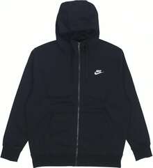 Áo khoác/áo nỉ có mũ kéo khóa màu trơn, in logo Nike Sportswear ClubFleece dành cho nam, màu đen. - màu đen - Xem 1
