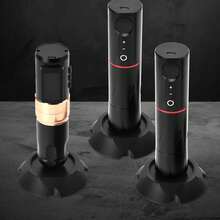 Black PLA Lightweight Storage Ink Cartridge Pen-Style Motor Tattoo Machine Wireless Pen Desk Fixed Base Vertical Display Tattoo Machine Rack