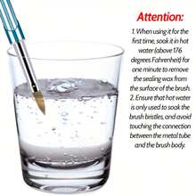 Set de 5 pensule pentru unghii acrilice - Pensulă pentru unghii acrilice potrivită pentru extensii de unghii și sculptură 3D a unghiilor - Multicolor - Vizualizare 5