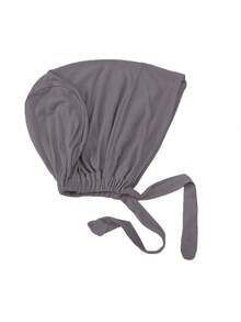 FADZOYLE 1pc/3pcs Women Solid Color Under Scarf Hat Hijab Drawstring Adjustable Undercap Islamic Muslim Under Scarf Hijab Cap With Tie-Back Closure Daily Wear Headband Soft Abaya Women Veil - Multicolor - View 10