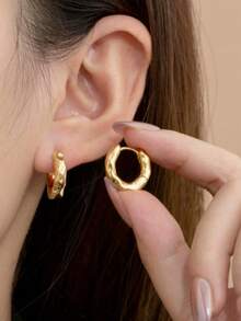 1 Pair Minimalist Elegant Business/Casual Earrings, Versatile Everyday Wear - Geometric Earrings - View 6