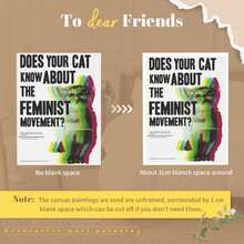 Is Your Cat Ready? Poster Elegant Decorative Painting Suitable For Bedroom, Living Room Or Dorm, Gift For Her, Frame Not Included - Green - View 2
