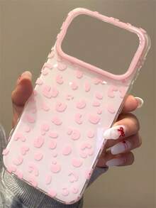 Y2K Luxury Cute Pink Leopard Print Soft Phone Case, Compatible With IPhone 17 Pro Max, 17 Pro, 17, 16 Pro Max, 16 Pro, 16, 16, 15 Pro Max, 15 Pro, 14 Pro Max, 14 Pro, 13, 12 Pro Max, 11, 16, 15, 14 Plus, Smooth Soft Shell, Perfect Gift For Girls - Pink - View 3