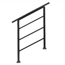 Matte Black 1-3 Steps Adjustable Straight Handrail Garden Stair Handrail - Straight Handrail - View 8