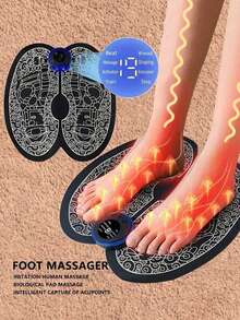 EMS Foot Massager, Foot Therapy Device, Automatic Foot Meridian Massage Mat With Pulse