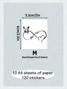 LICVIC 12-300pcs Customized Text Temporary Tattoo Stickers, Personalized Fake Tattoos, Customizable Name Tattoo Stickers, Customizable Letter Tattoo Stickers, Quote Tattoo Stickers, Wedding Temporary Tattoo Stickers, Couple Tattoo Stickers, Suitable For Anniversary, Wedding Celebration, Valentine's Day, Graduation Ceremony, Birthday Party, Ideal Gift For Him/Her, Friends, Kids, Family, Also For Decoration - Multicolor - View 12