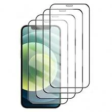 6 pezzi Pellicola protettiva in vetro temperato resistente ai graffi, trasparente e resistente, HD, adatta ai modelli di da 17 a 11, essenziale per la protezione dello schermo, antideflagrante, antigraffio e impermeabile, adatta per uso quotidiano, in ufficio e a casa, accessori per telefono antiurto e anti-caduta - Trasparente - 6 pezzi - Visualizzare 5