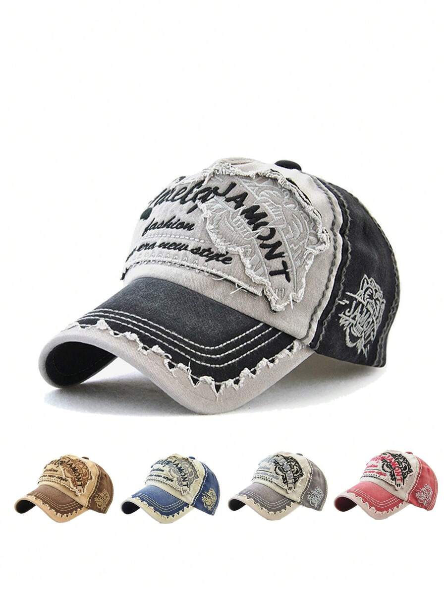 1顶棒球帽，老虎刺绣遮阳帽