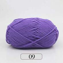 1卷50克5股混纺牛奶色腈纶纱线，100%腈纶柔软纱线，适合DIY编织包包、围巾、帽子、毛衣、玩偶（多种颜色可选）