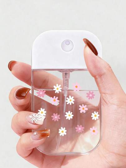 Adorable botella de spray mini floral recargable para el cabello, perfume y talla grande - Botella de spray de tamaño de viaje con un diseño floral encantador. Se puede usar como rociador para el cabello, spray de fragancia personal, diseño a prueba de fugas, boquilla ligera, difusor de perfume, un imprescindible para un estilo de vida minimalista.