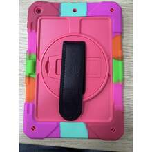 1pc Shockproof Tablet Case For Tab A9+ Plus 11 Inch 2023 (X210/X216/X218) With Rotating Stand And Hand Strap, Black; Tablet Case Compatible With Ipad (A16) 11th Gen 11 Inch 2025 / IPad 10th Gen 10.9 Inch 2022 With Pencil Slot, Hybrid Protective Cover With Pencil Slot; Compatible With Ipad 9th/8th/7th Gen And IPad 10.2 Inch 2019-2021 - Black & Green - Colorful Rose Red - View 13