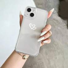 Transparente Handyhülle mit Herzmuster, stoßfeste Schutzhülle, Handy-Zubehör kompatibel mit iPhone 11 12 13 14 15 16 Pro Max/Pro/Plus - Transparent - Übersicht 7