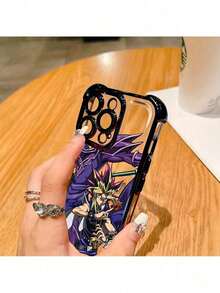 UE (DE et ES) Cette coque de téléphone avec des jeux de cartes d'anime japonais est compatible avec les modèles 16, 15, 14, 13, 12, 11 Pro Max, X, XR, XS Max, 8 et 7 Plus et offre un dos transparent et souple pour une protection contre les chutes. Coque antichoc, protection du téléphone, coque artistique, thème de jeu de cartes, matériau durable, résistant aux rayures, dos transparent, coque de protection, protection des gadgets, fans d'anime - Argent - Voir 2