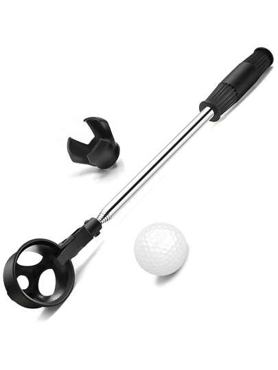 2pcs Portable Stainless Steel Golf Ball Retriever - Durable And Adjustable, Extends Up To 195cm/76.77 Inches, Ideal For Retrieving Golf Balls From Water, Perfect For All Golfers