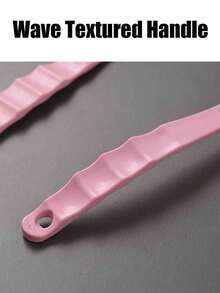 1pc Soft Plush Back Massager, Shower Brush, Home Back Scrubber, Soft Bristle Scrub Brush With Loofah, Hanging Shower Brush, Long Handle Back Scrubber Tool, Long Handle Shower Brush, Back Scrub Brush, Exfoliating, Unisex, Pink/Blue Long Handle Shower Brush, Multi-Function Back Exfoliating And Shower Cleaning Brush, Multi-Function Back Exfoliating And Shower Set, Shower Sponge - One Size - View 3