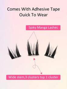 Sibeuna 60/120/180pcs Glue-Free Single Cluster C 0.07mm Cartoon Style Natural Cluster False Eyelashes, 10 Rows Glue-Free Natural Long False Eyelash Clusters For Women's Eye Makeup, Party, Club Makeup Tool - C - 查看 3