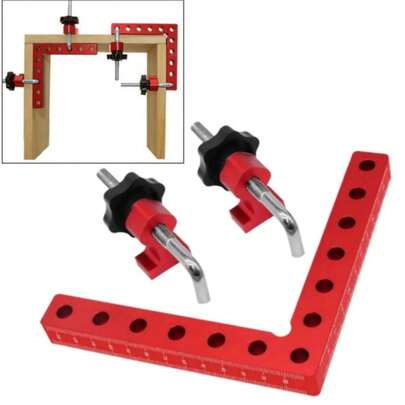 3 Piecesset Of Woodworking Right Angle Fixtures, Aluminum Alloy Right Angle Positioning Ruler, Right Angle Clamp Combination Tool, 140mm 90 ° Positioning Block, Height Ruler Woodworking Tool, Precision Angle Fixing Tool, Used For Cabinet Making, Furniture Assembly, And DIY Woodworking Projects