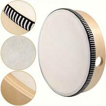 1 Set Adult Wooden Hand Drum With Mallet, Complete Percussion Instrument, Handheld Percussion Toy, Orff Hand Drum, Dance Drum, Percussion Instrument, Musical Instrument Accessory, Suitable For Church, Stage Performance, Band Supplies, Music Accessories, Music Gift - Multicolor - View 5
