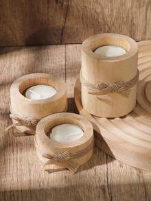 6pcs/3pcs. 1pc Creative Wooden Candle Holder Set (Candles Not Included) 2026 New Year And Valentine's Day. Perfect For Home Decor, Party Supplies Display. Perfect For All Beautiful Homes. Suitable For All Occasions. Valentine's Day Candles. Eid Gift Decoration - Mixed Fragrance - View 5