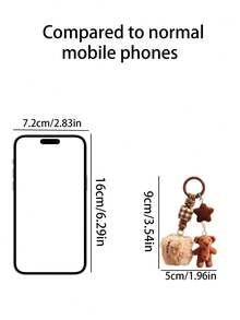 1PC Cartoon Flocked Puppy And Bear Keychain Pendant Cute Bag Ornament Women's Keychains Bag Charm Car Keychain Couple Plush Keychain Cartoon Plush Keychain Key Ring Soft Plush Keychain Accessories Pet Lover Keychain Small Gift Birthday Gift Couple Gift Event Souvenir Party Props Gift Friend Gift. - Multicolor - View 8