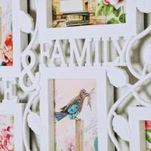 [8 Photo Frame] 8 Photo Multi Aperture Photo Frame | 27.6x13 Inch Collage Picture Wall Mounted Frame, Ideal As Gift For Friends - White - View 3