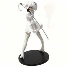 Striking Black Anime Warrior Statue Graceful Swordswoman In Action Pose, PVC Collectible, Perfect Gift For Anime Enthusiasts - Nhiều màu - Xem 6