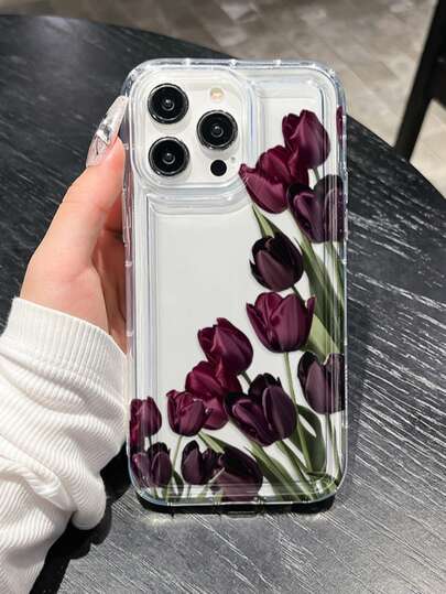 Étui de téléphone à fleurs de tulipe compatible avec Apple XR, XS, 11, 12, 12 Mini, 13, 14, 15, 16, 16 Pro Max, 15 Pro, 13 Pro Max, 17, 17 Air, 17 Pro Max et Galaxy A54 5G, A52, A14, A15, A12, S22, S21, A33 5G, A50, S24, S23, S10 5G, A32 5G, A55 5G, S10, S23 Ultra, A53 5G, A05, S25, A24 4G, cadeaux pour hommes et femmes