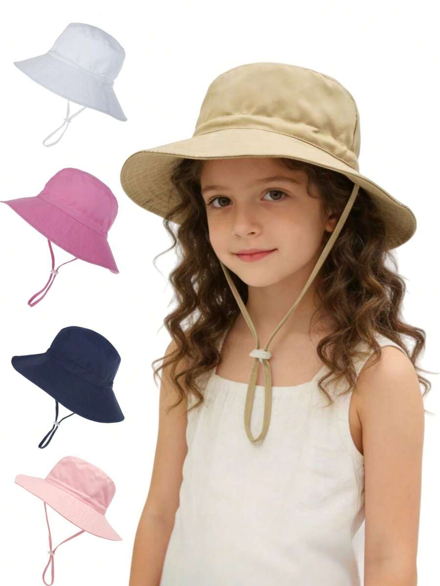 1pc Minimalist Solid Color Bucket Hat, Outdoor Fishing Hat - A - View 1