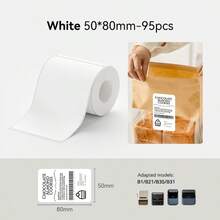 Cintas térmicas de etiquetas Niimbot - Rollos de pegatinas autoadhesivas blancas/de colores/transparentes, etiquetas de impresora compatibles con las impresoras térmicas portátiles mini Niimbot B1/B21/B3S/B31 - Multicolor - Ver 10