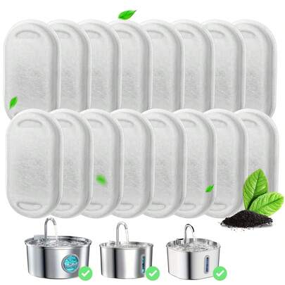 6/12/24/30pcs Pet Water Fountain Replacement Filters, Suitable For Cat/Dog Water Dispenser Foam/Sponge Filters