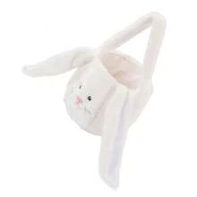 Easter Bunny Basket Plush Long Ears Animated White Bag - Multicolor - View 10