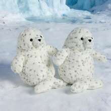 1pc Cute Plush Spotted Seal Stuffed Animal Doll, Soft Cuddly Cartoon Seal Doll Pillow, Gift For Girlfriend, Best Friend, Birthday, Valentine's Day, Easter - Multicolor - View 10