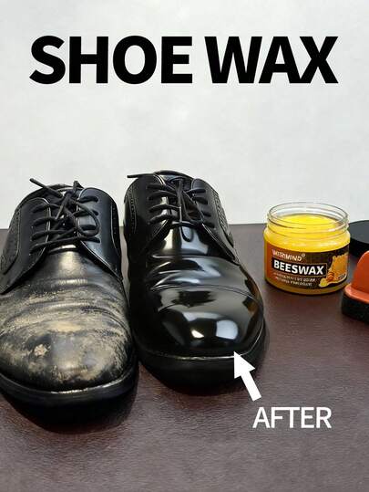 2pcs Shoe Care Kit - Includes: 82g Beeswax X1, Sponge Cloth X1. Multi-Purpose Care Wax Suitable For Shoes, Bags, Coats, Sofas, Seats And More. Deep Nourishment, Fast Shine, Provides Water-Resistant And Crack-Resistant Protection. Suitable For Home Items Of All Colors.