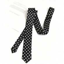 1pc Slim Polka Dot Hand Tied Necktie, Suitable For Casual Daily And Party Wear - 彩色 - 查看 6