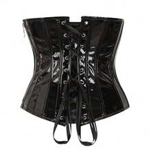 1件装女士亮面腰带，束胸塑身腰带，适合派对和日常穿着