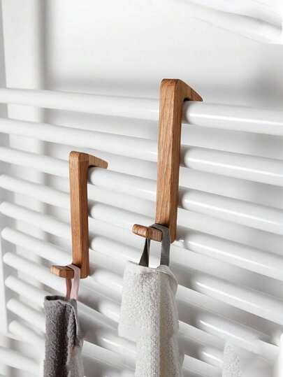 Curved Branch Shaped Coat Rack, Polished Farmhouse Style Decor, Garment Hanger, Minimalist High Capacity Heavy Duty Towel Hook, Wall Mounted Clothes Rack Without Drilling, Suitable For Bathroom, Hallway, Wardrobe, Storage Hook, Bag Hanger, Shower Room, Minimalist Style, Cabinet, Storage Shelf