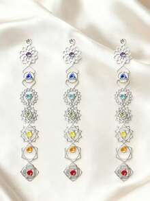 AMAXER 1个不锈钢连续几何图案彩色水钻吊坠，适合DIY珠宝制作，例如手链、项链、钥匙扣等。 - 優雅系列 - 查看 7