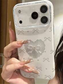 1个装 奢华可爱 3D 水钻蝴蝶结波点爱心手机壳 兼容 17 Pro Max 17 Pro 17 16 Pro Max 15 14 13 11 12 Pro Max Plus 艺术礼品后盖