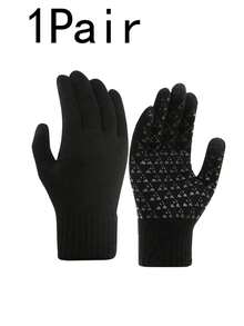 Winter Knitted Balaclava Beanie Hat+Anti-Slip Touch Screen Gloves Set For Women Men,Warm Cycling Ski Mask, Women Windproof Hood, Balaclavas Heavyweight Thermal Fleece