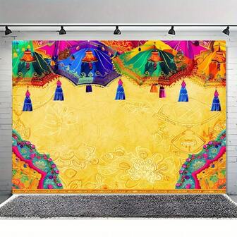 1 Piece Of 2D Background Cloth, Colorful Background Cloth Party Banner On Wall Decoration, Suitable For Durable Fabric Decoration For Indoor And Outdoor Activities, Birthdays And Celebrations, Without Power Supply.