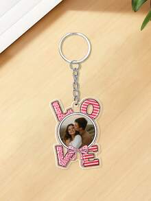 定制“我爱我的女朋友”脸部钥匙扣，可定制照片和文字，情人节礼物，女友照片钥匙扣，女友照片亚克力钥匙扣，送给男友的礼物，情侣照片肖像钥匙扣，“我爱我的女朋友”钥匙扣，情人节送给男友的礼物，照片钥匙扣，情侣钥匙扣，情人节送给他的礼物，情侣钥匙扣礼物 - 彩色 - 查看 25