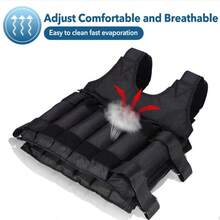 Adjustable Weighted Vest, Up To 110LB For Men Women Weighted Vest For Fitness Weighted Vest For Athletic Training Fitness Jacket For Workout, Strength Training, Running, Fitness, Muscle Building, Weight Loss - 黑色 - 查看 3