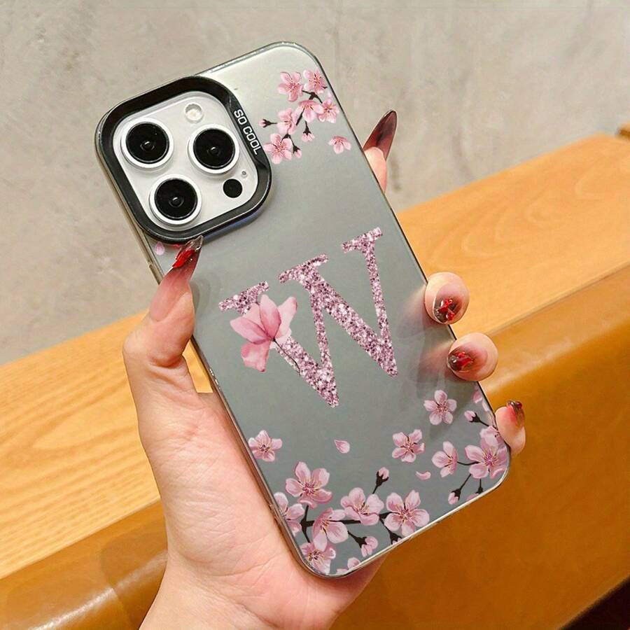 Funda protectora de precisión a prueba de golpes de WTPU con diseño de flor negra y plateada integrada, adecuada para Apple 6/7/8/X/Xs/Xr/Xs Max/11/12/13/14/15/16 Pro Max. Ideal como regalo de cumpleaños y Navidad para parejas, mujeres, hijas, novios, novias, chicas adolescentes. - Colores mixtos - Ver 1