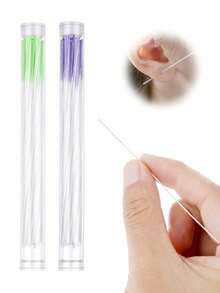 120PCS Earrings Hole Clean, Fragrance Odor Removal Ear Care Kit, Piercing Floss Disposable Piercing Aftercare Piercing Cleaning Line, Ear Piercing Care Cleaning Tool,Suitable For Men And Women - Nhiều màu - Xem 2