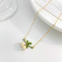 Lily Of The Valley Necklace Fashion Forest Style Inlaid Pearl Drop Glaze Flower Collarbone Chain Sweet Choker This Multi-Color Designed Lightweight Jewelry Is An Ideal Gift For Valentine's Day And Mother's Day, And Also A Perfect Accessory For Daily Wear. - 手鍊A-239 - 查看 7