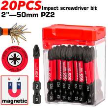 10 Stücke/20 Stücke PZ2 Schraubendreher Bit Set, 50mm Standardgröße geeignet für Schlagbohrmaschine, S2 Legierungsstahl Industriequalität Material für hohe Drehmomentübertragung und Verschleißfestigkeit, starkes Magnetdesign zum festen Halten von Schrauben, präzise Pozidriv Spezifikation zur Erfüllung vielfältiger Bedürfnisse wie Möbelaufbau und -reparatur - Verschiedenfarbig - Übersicht 9