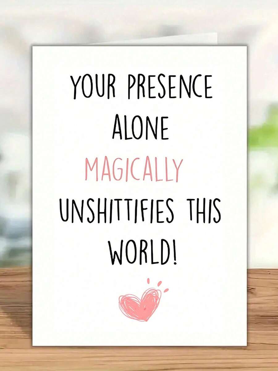 1PC Cute And Humorous Birthday Card Suitable For Giving To Companions, Friends, Brothers, Friends, Colleagues, Blessing Cards (Comes With Randomly Colored Envelopes) Back To School,Back To School,School Supplies - Đỏ - Xem 1