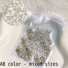 Flat Crystal Rhinestone Round Gems, Suitable For Nail Art And Crafts, Can Be Glued And Fixed. Transparent Flat Round Jelly Rhinestones, Dazzling And Shiny, Non-Hot-Fix, Wholesale In Bulk, Applicable For DIY Crafts, Clothing, Cups, Facial Makeup, Nail Art, Etc. - Silver - View 7
