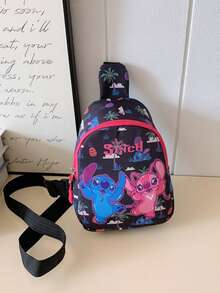 Disney 迪士尼迷你腰包，时尚儿童小包，可爱零钱包，卡通史迪奇收纳包，迷你胸包，多功能收纳包，派对礼品零钱包，户外运动包 - 彩色 - 查看 6